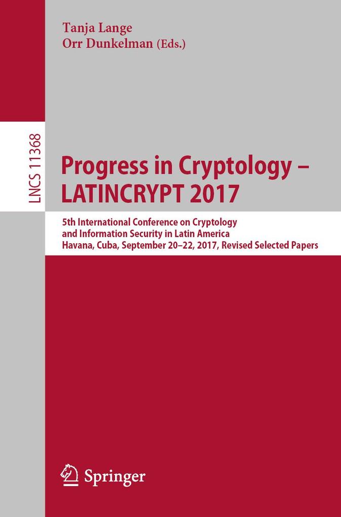 Produktbild: Progress in Cryptology - LATINCRYPT 2017