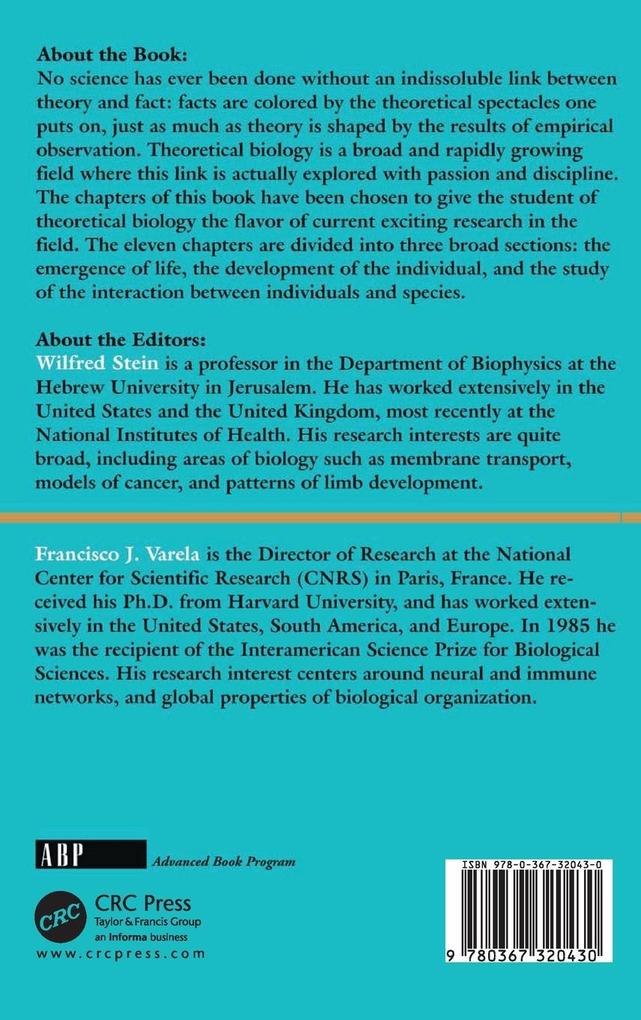 Weitere Ansicht: Thinking About Biology | Wilfred Stein, Francisco J. Varela