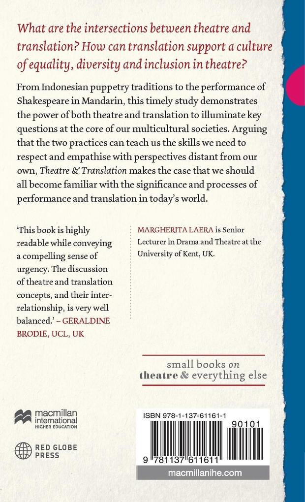 Weitere Ansicht: Theatre and Translation | Margherita Laera