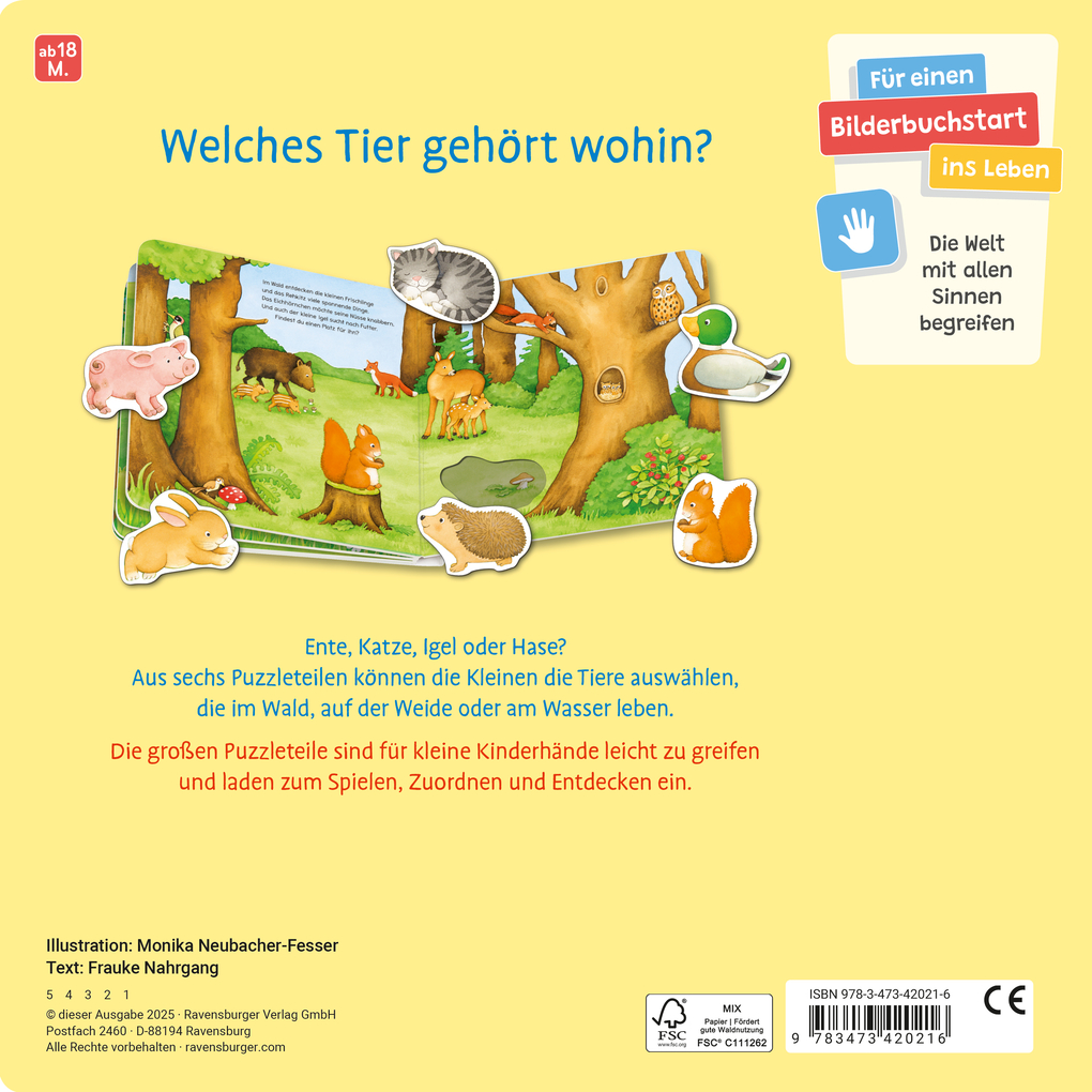Weitere Ansicht: Mein liebstes Puzzle-Spielbuch - Tiere | Frauke Nahrgang