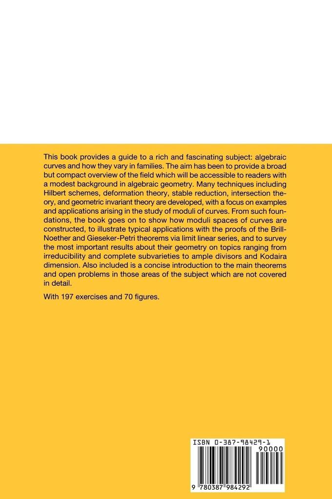 Weitere Ansicht: Moduli of Curves | Joe Harris, Ian Morrison
