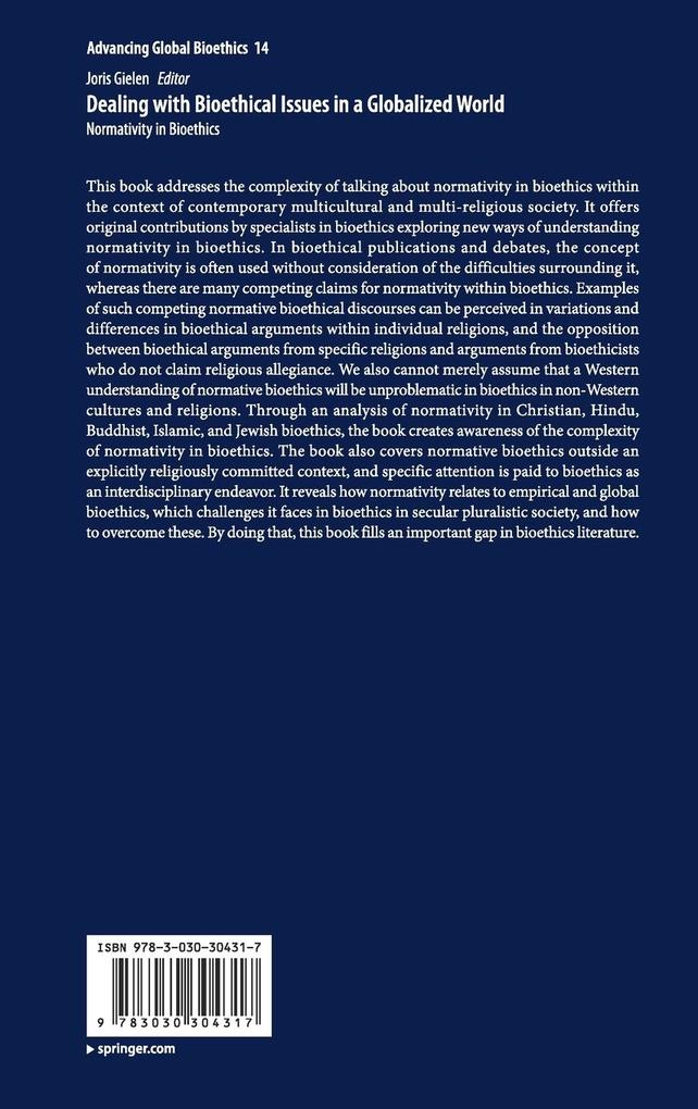 Weitere Ansicht: Dealing with Bioethical Issues in a Globalized World