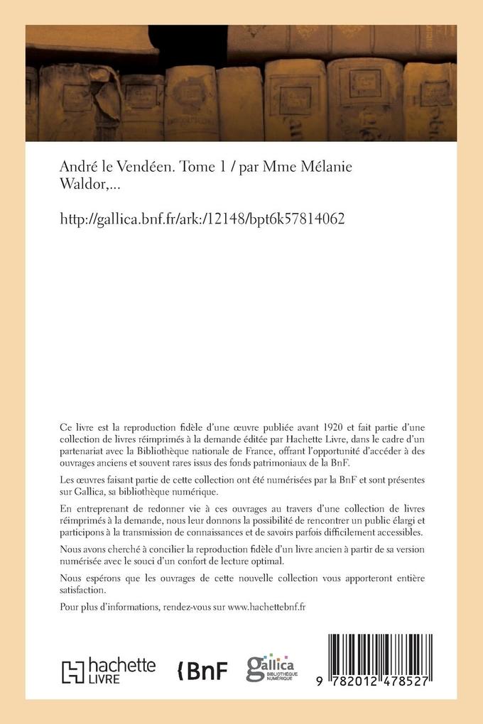 Weitere Ansicht: André le Vendéen. Tome 1 | Mélanie Waldor