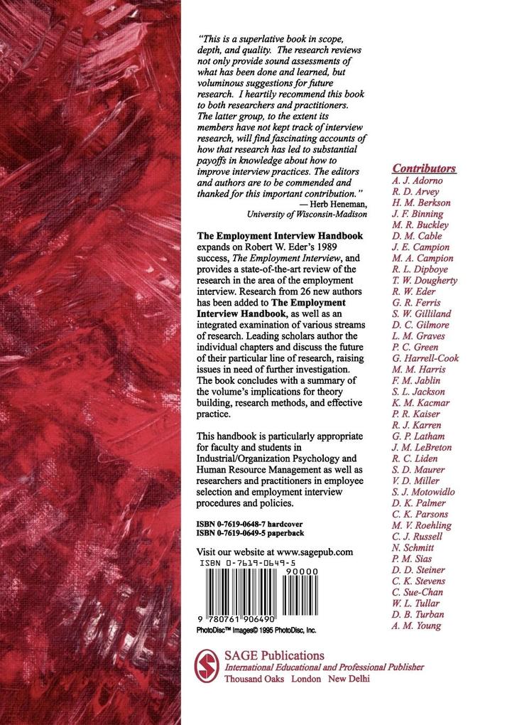 Weitere Ansicht: The Employment Interview Handbook