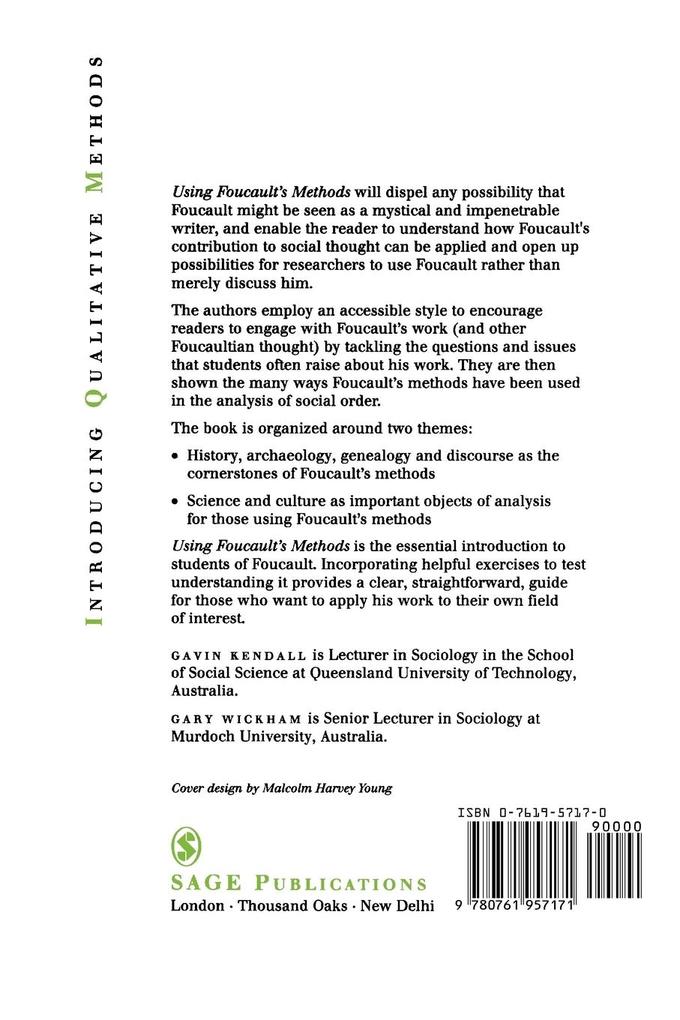 Weitere Ansicht: Using Foucault's Methods | Gavin Kendall, Gary M Wickham
