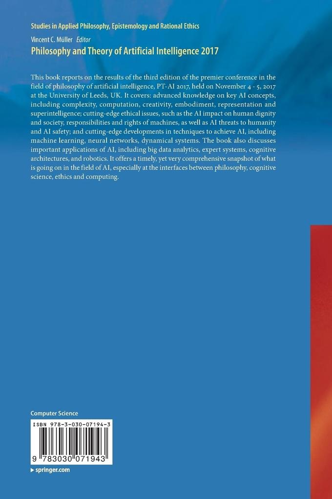 Weitere Ansicht: Philosophy and Theory of Artificial Intelligence 2017