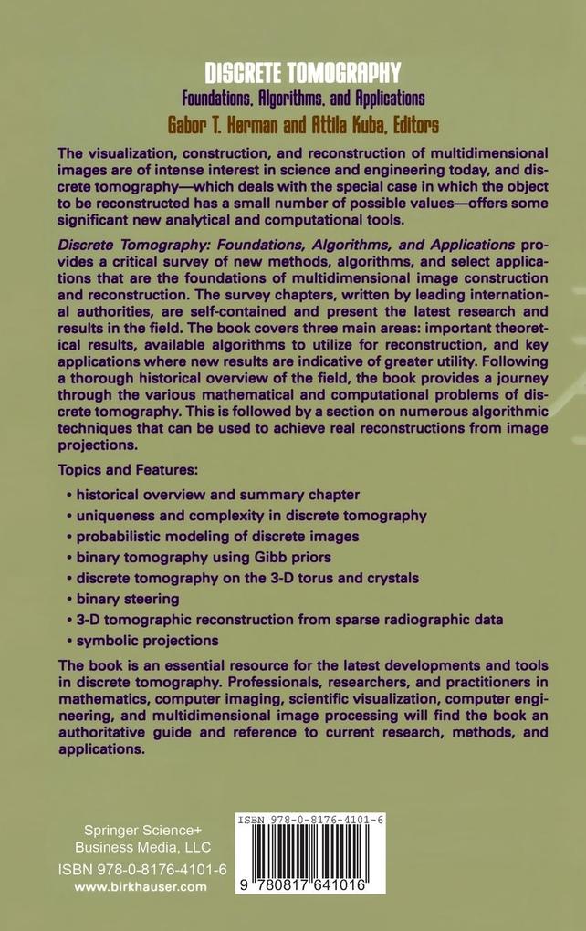 Weitere Ansicht: Discrete Tomography | Gabor T. Herman, Attila Kuba