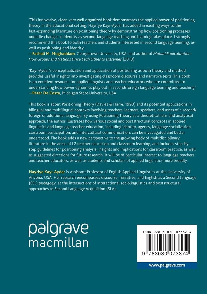 Weitere Ansicht: Positioning Theory in Applied Linguistics | Hayriye Kay-Aydar