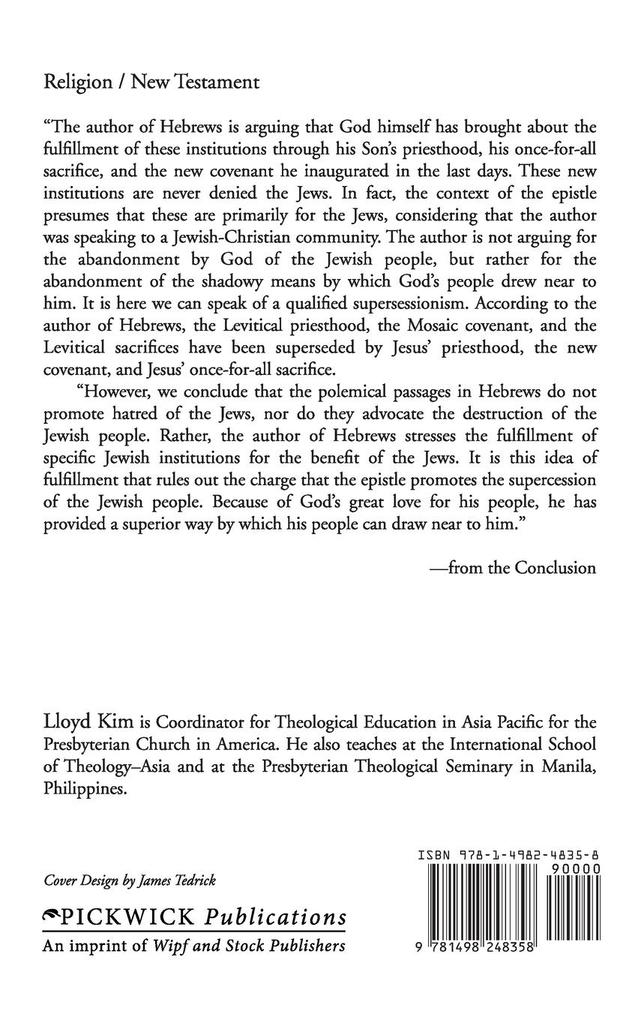 Weitere Ansicht: Polemic in the Book of Hebrews | Lloyd Kim