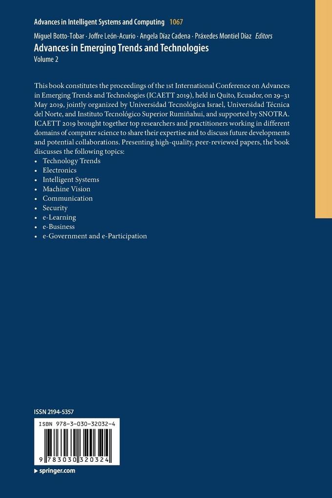 Weitere Ansicht: Advances in Emerging Trends and Technologies
