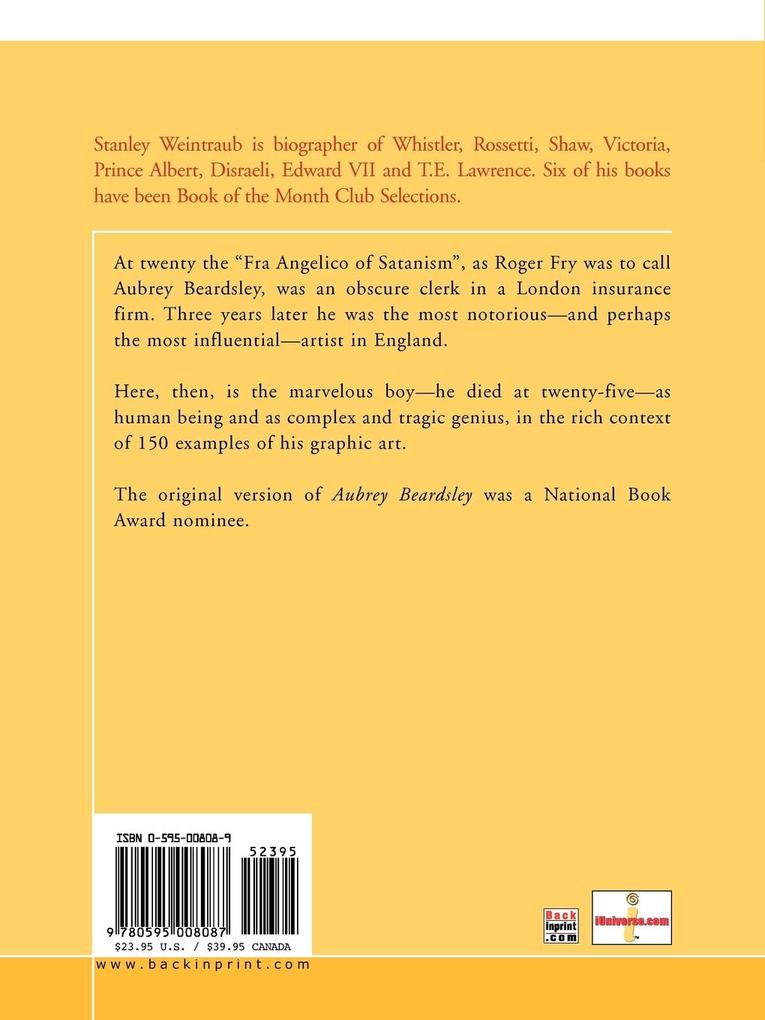 Weitere Ansicht: Aubrey Beardsley | Stanley Weintraub