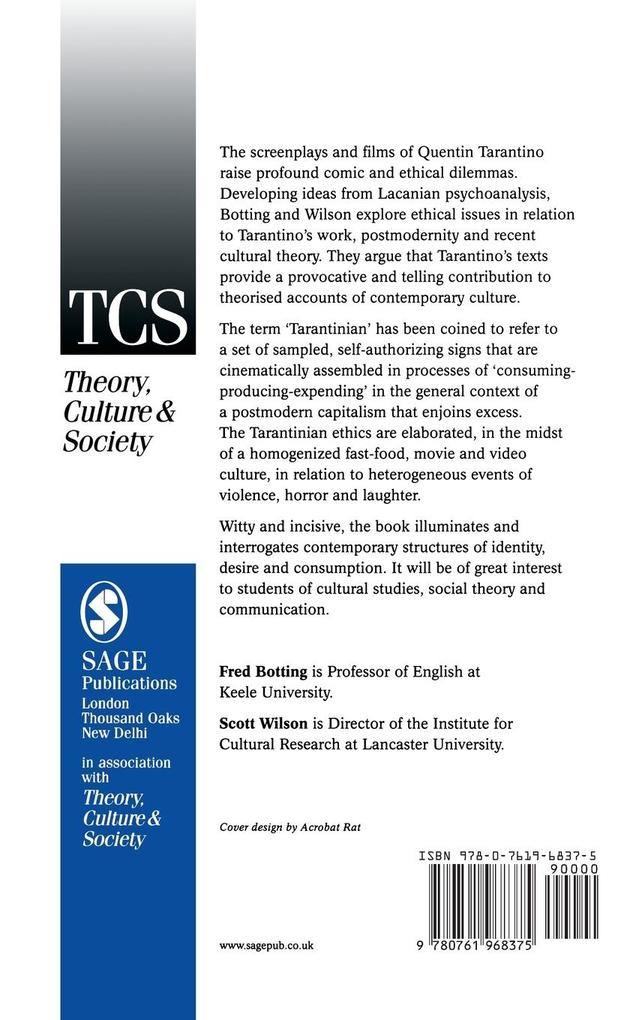 Weitere Ansicht: The Tarantinian Ethics | Fred Botting, Scott Wilson