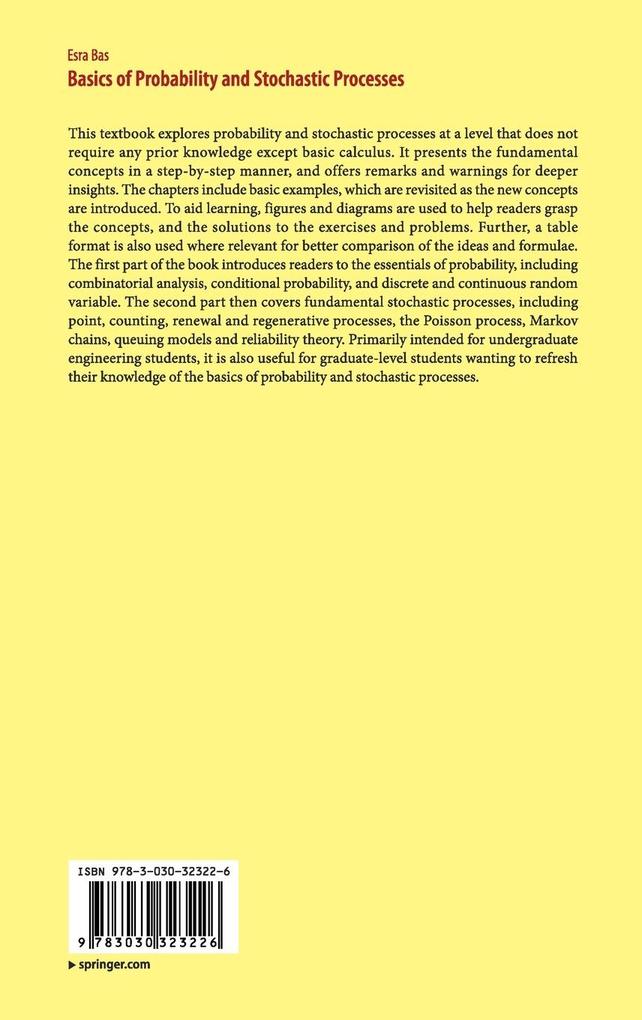 Weitere Ansicht: Basics of Probability and Stochastic Processes | Esra Bas