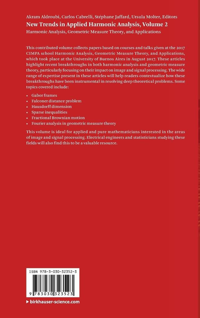 Weitere Ansicht: New Trends in Applied Harmonic Analysis, Volume 2