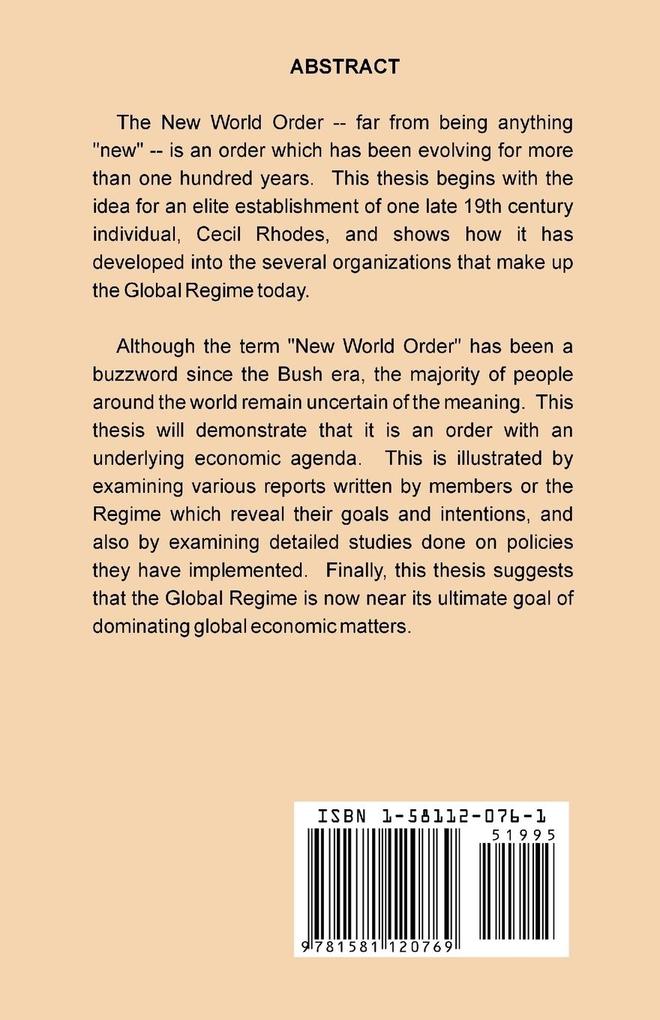 Weitere Ansicht: The New World Order | Carlo James