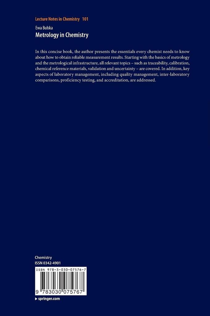 Weitere Ansicht: Metrology in Chemistry | Ewa Bulska