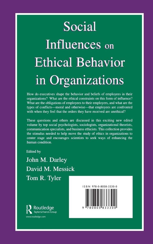 Weitere Ansicht: Social Influences on Ethical Behavior in Organizations