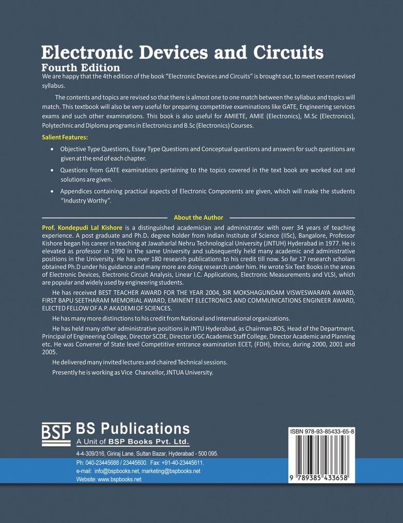 Weitere Ansicht: Electronic Devices and Circuits | K Lal Kishore