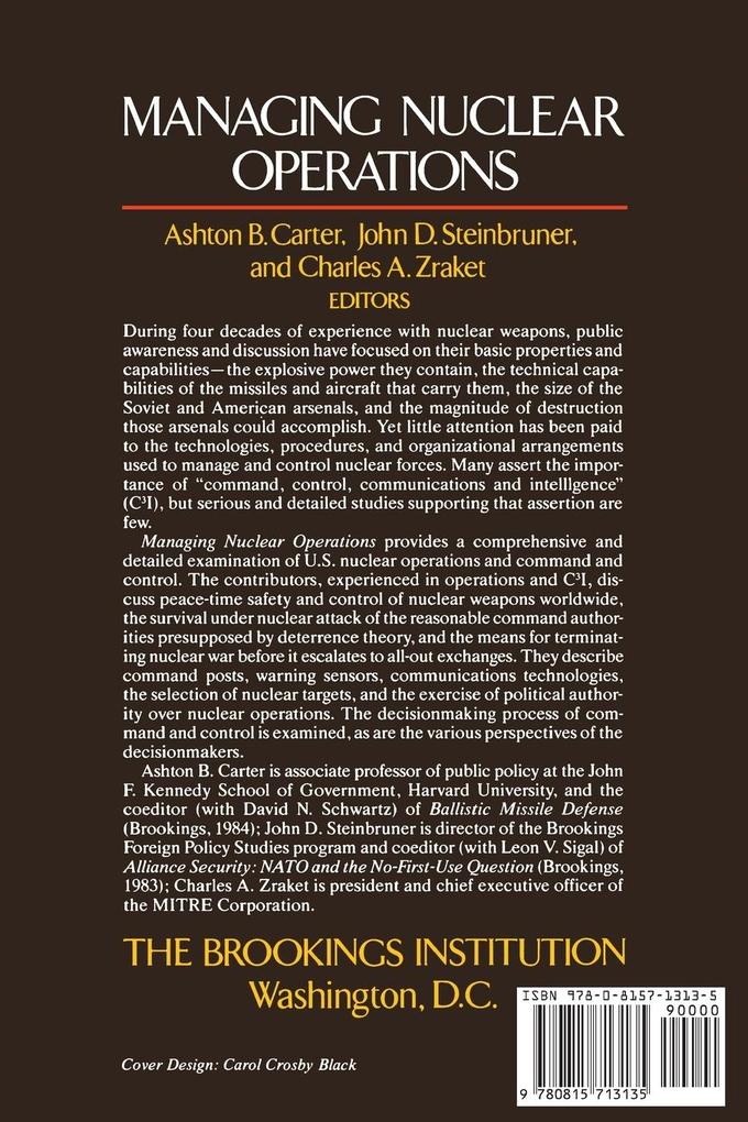 Weitere Ansicht: Managing Nuclear Operations | Ashton Carter