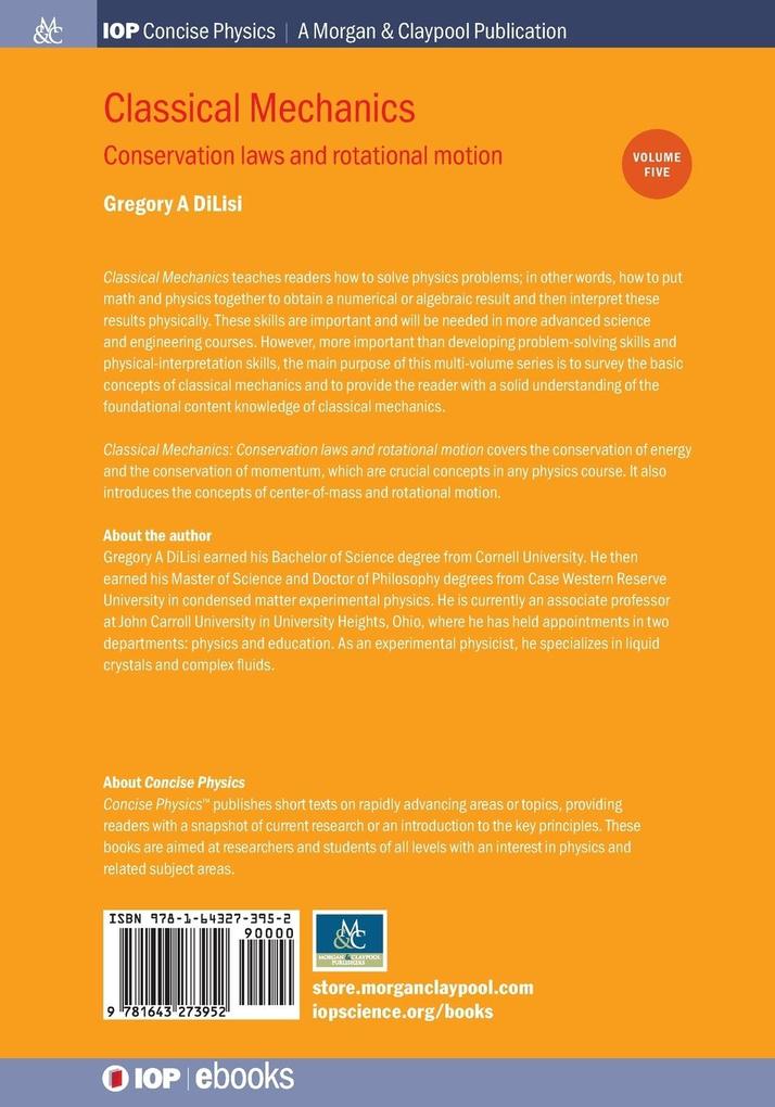 Weitere Ansicht: Classical Mechanics, Volume 5 | Gregory A DiLisi