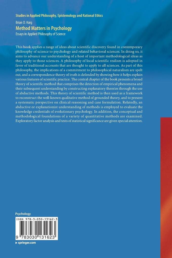Weitere Ansicht: Method Matters in Psychology | Brian D. Haig