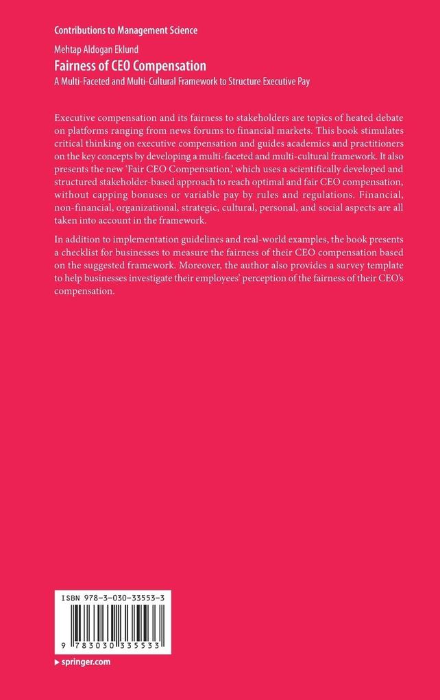 Weitere Ansicht: Fairness of CEO Compensation | Mehtap Aldogan Eklund