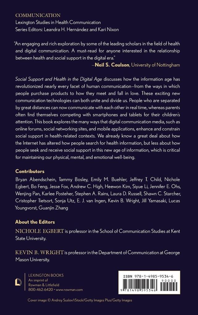 Weitere Ansicht: Social Support and Health in the Digital Age