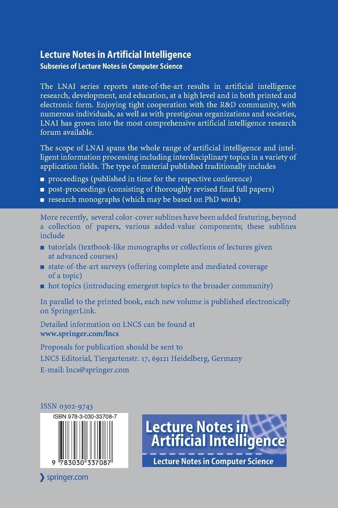 Weitere Ansicht: Multi-disciplinary Trends in Artificial Intelligence