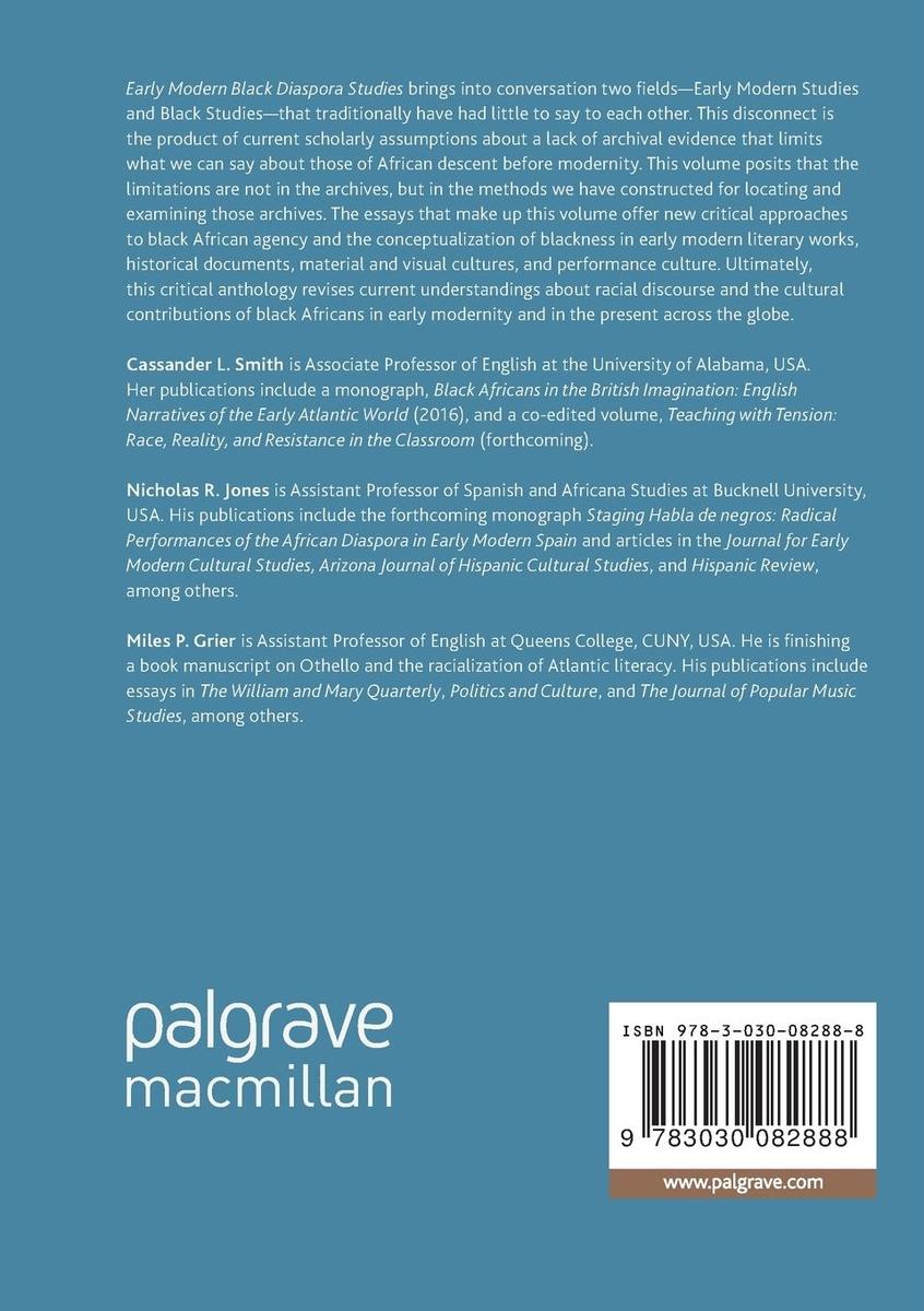 Weitere Ansicht: Early Modern Black Diaspora Studies