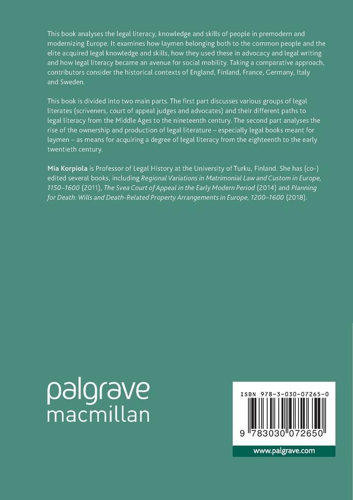 Weitere Ansicht: Legal Literacy in Premodern European Societies