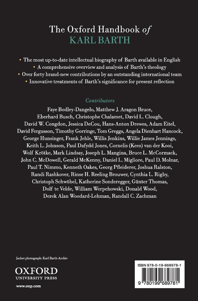 Weitere Ansicht: Oxford Handbook of Karl Barth | Paul T. Nimmo