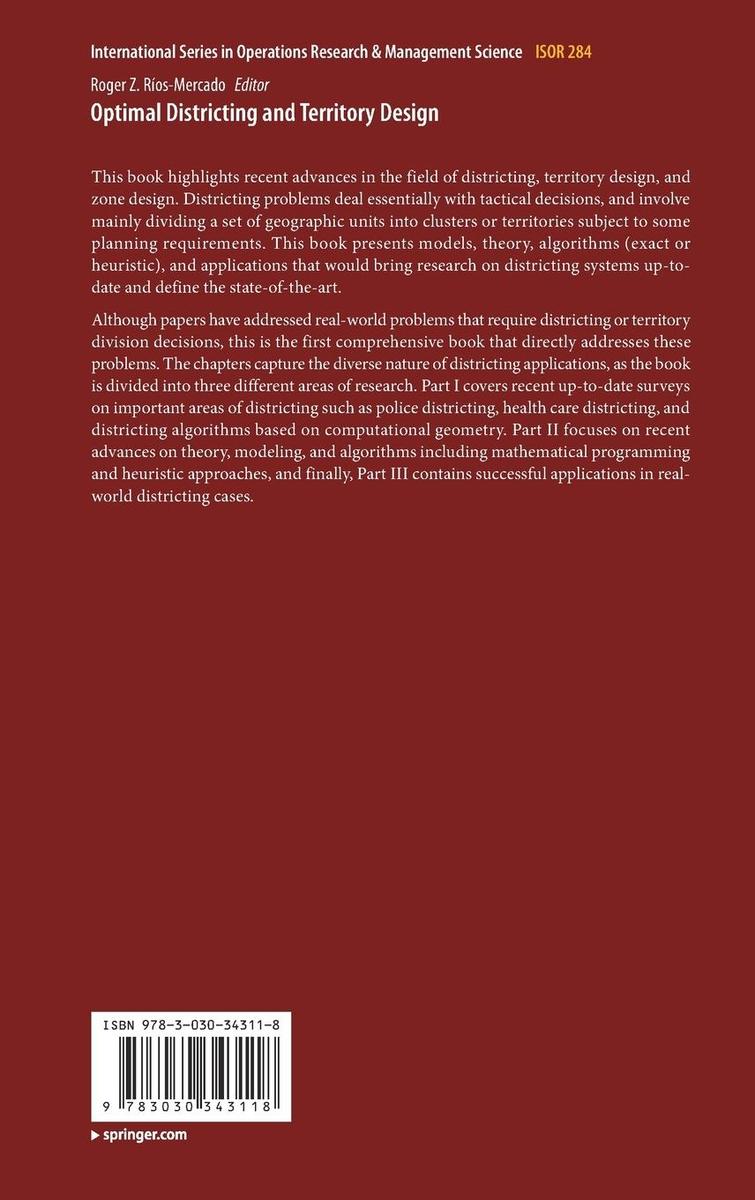 Weitere Ansicht: Optimal Districting and Territory Design