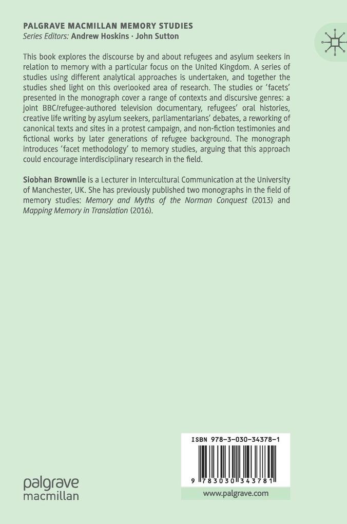 Weitere Ansicht: Discourses of Memory and Refugees | Siobhan Brownlie