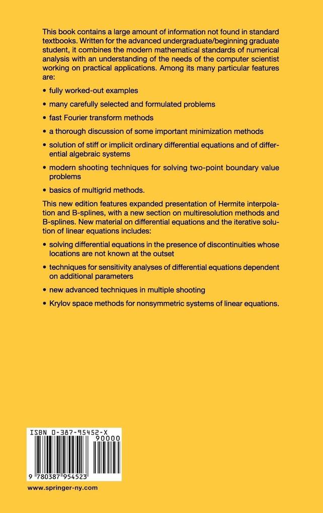 Weitere Ansicht: Introduction to Numerical Analysis | R. Bulirsch, J. Stoer