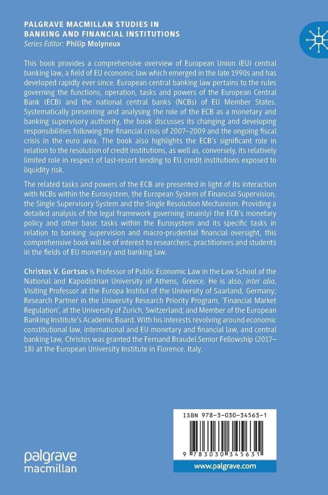Weitere Ansicht: European Central Banking Law | Christos V. Gortsos