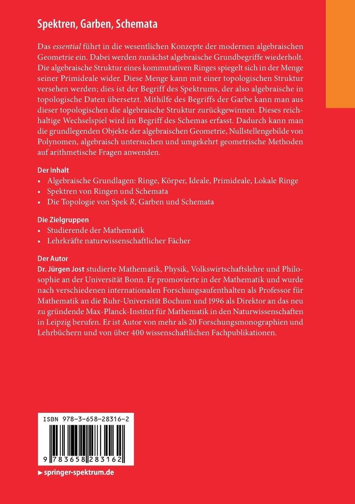 Weitere Ansicht: Spektren, Garben, Schemata | Jürgen Jost