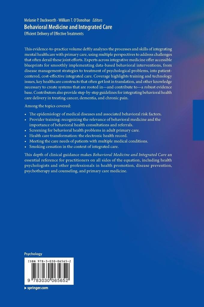 Weitere Ansicht: Behavioral Medicine and Integrated Care