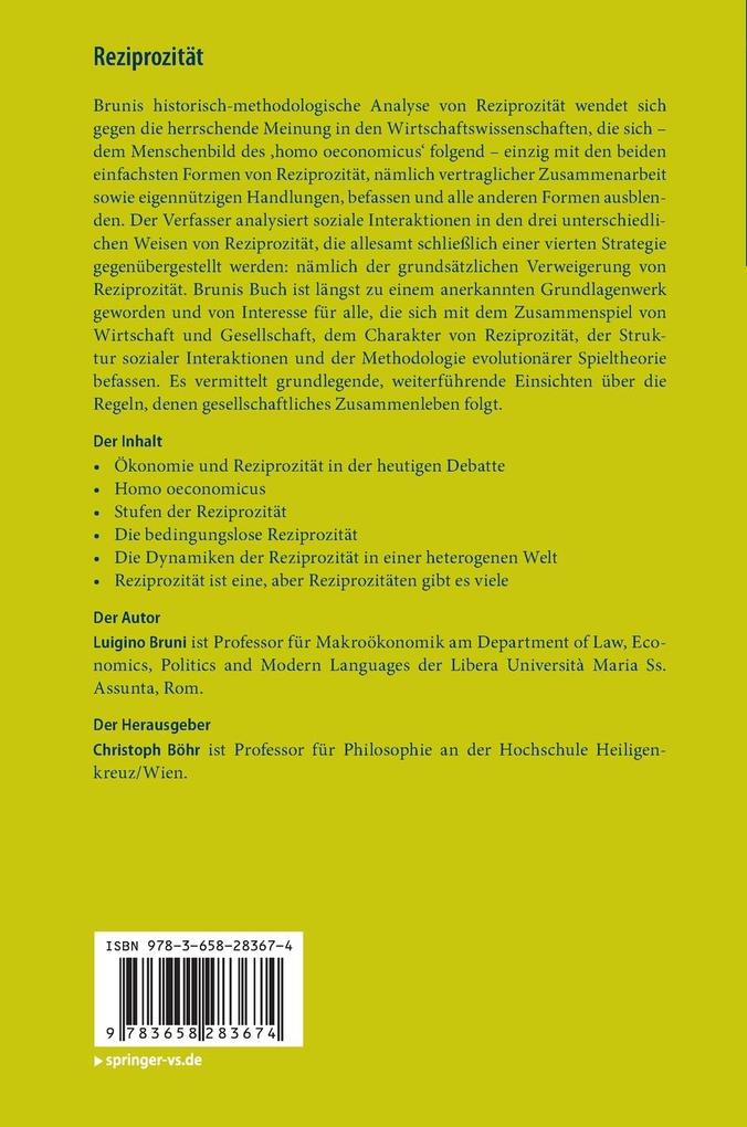 Weitere Ansicht: Reziprozität | Luigino Bruni