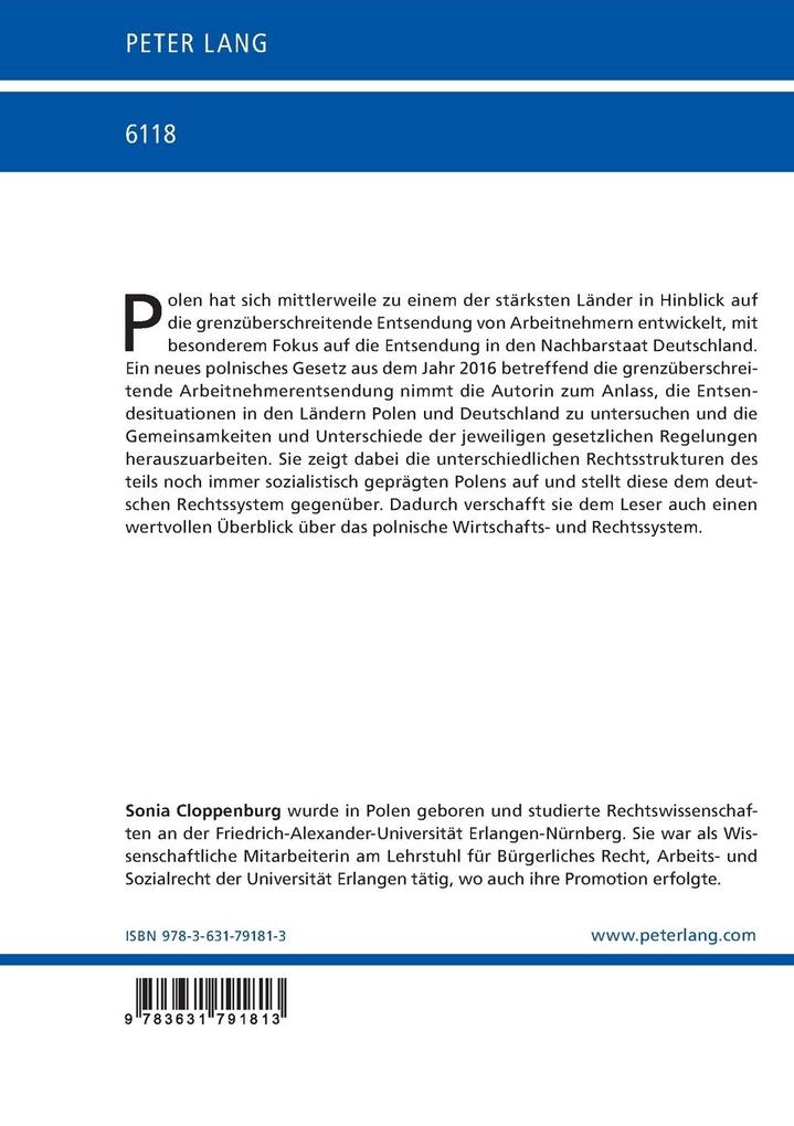 Weitere Ansicht: Deutsches und polnisches Arbeitsrecht unter europarechtlichem Einfluss | Sonia Cloppenburg