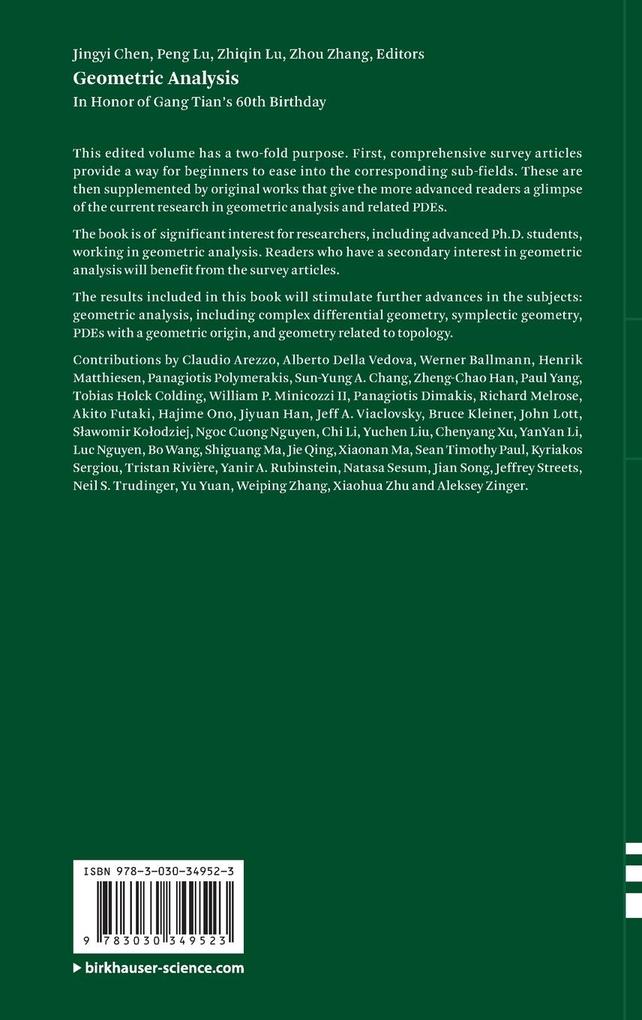 Weitere Ansicht: Geometric Analysis