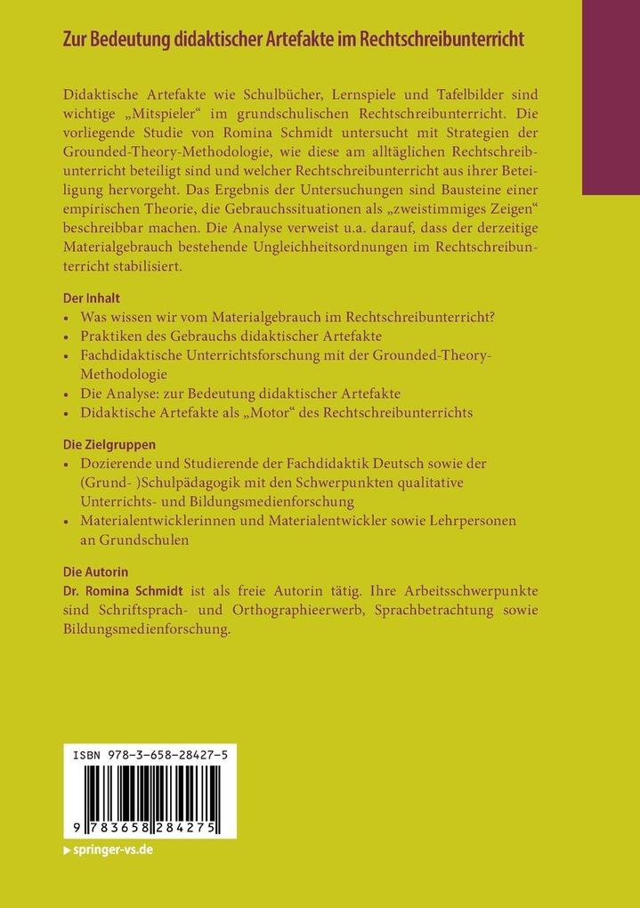 Weitere Ansicht: Zur Bedeutung didaktischer Artefakte im Rechtschreibunterricht | Romina Schmidt