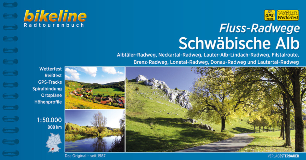 Produktbild: Fluss-Radwege Schwäbische Alb 1 : 50 000