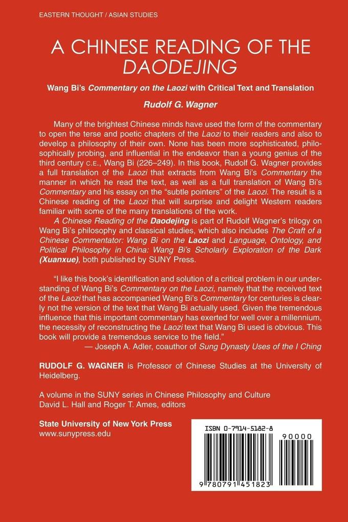 Weitere Ansicht: A Chinese Reading of the Daodejing | Rudolf G. Wagner