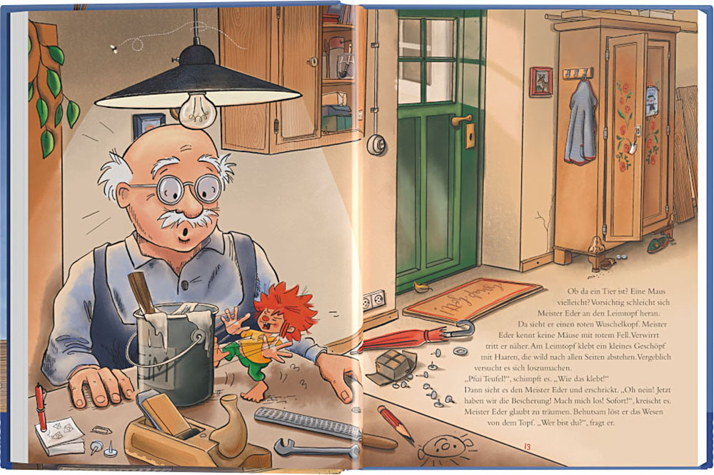 Weitere Ansicht: Pumuckl Bilderbuch "Pumuckl kommt zu Meister Eder" | Ellis Kaut, Uli Leistenschneider