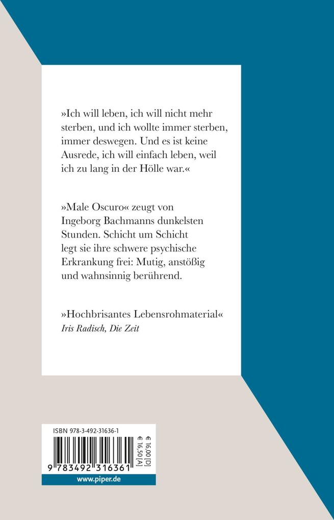 Weitere Ansicht: »Male oscuro« | Ingeborg Bachmann
