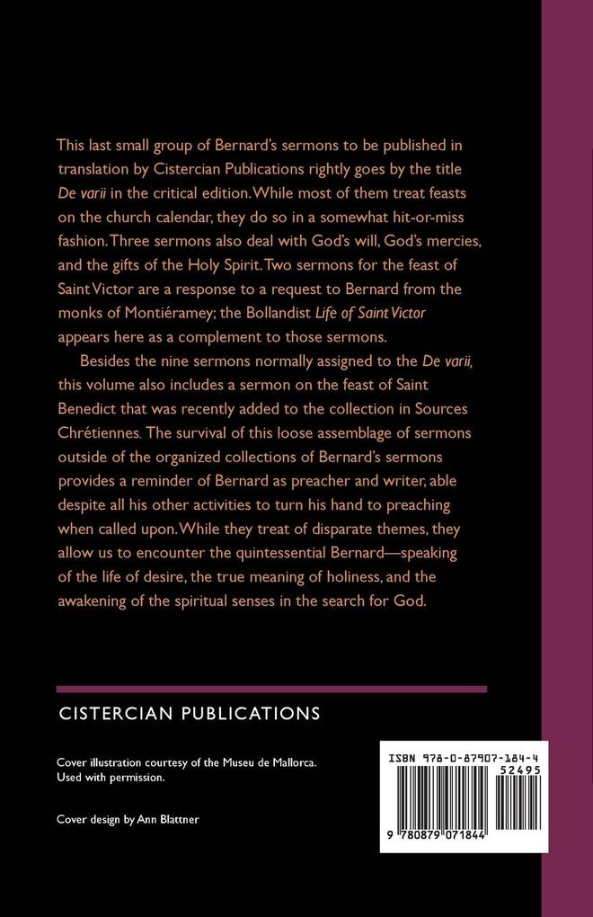Weitere Ansicht: Various Sermons, Volume 84 | Bernard of Clairvaux
