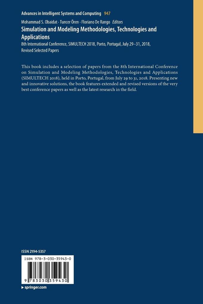 Weitere Ansicht: Simulation and Modeling Methodologies, Technologies and Applications