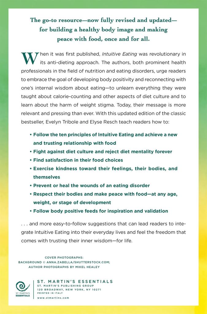 Weitere Ansicht: Intuitive Eating, 4th Edition | Evelyn Tribole, Elyse Resch