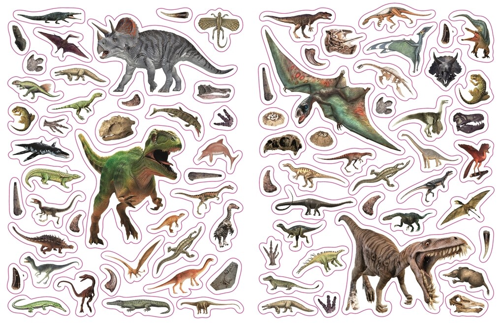 Weitere Ansicht: Sticker-Lexikon. Dinosaurier