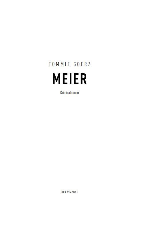 Weitere Ansicht: Meier | Tommie Goerz